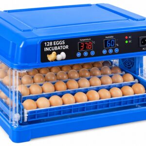 128 Eggs Incubator – Fully Automatic AC/DC Poultry Egg Hatcher